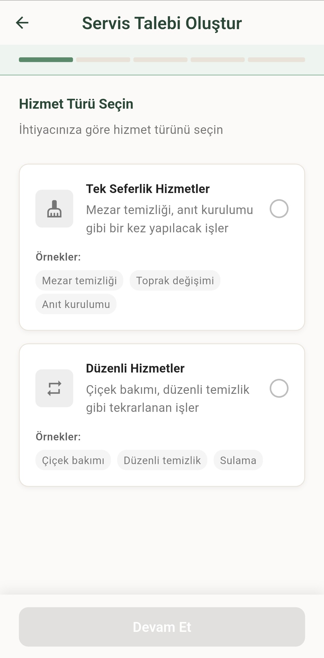 Talep Oluşturun